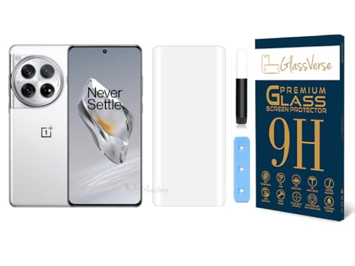 Image of GlassVerse 12 UV Tempered Glass Screen Protector. Pack Of 1 | 3D Curved Edge | 9H Hardness | Full UV Glue with UV Light | Anti-Scratch | Case Friendly | HD Clear. (6.78 Inches)