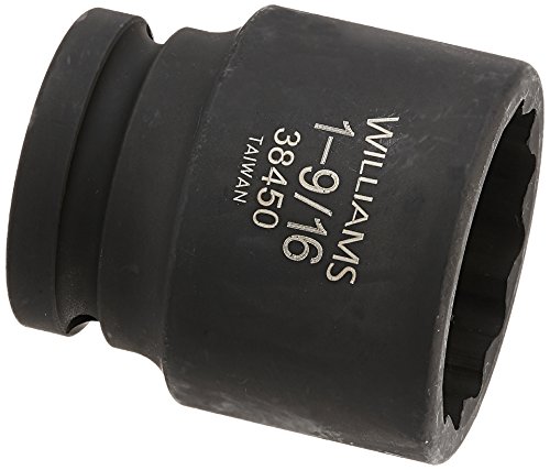 Williams 38450 3/4-Inch Drive 1-9/16-Inch Standard Impact Socket, 12-Point