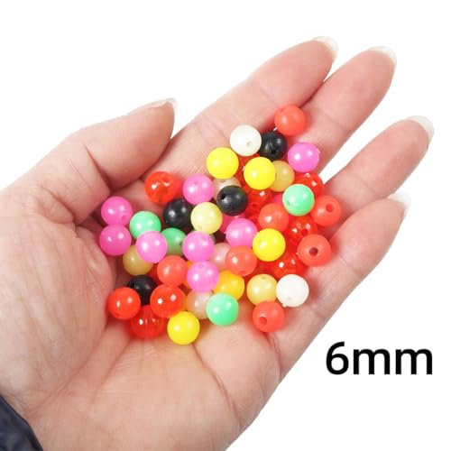 300 piezas de cuentas plásticas coloridas para pesca miniatura 6