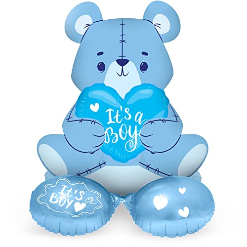 Folat 65860 Ballon de Naissance Bleu 61 cm - Baby Shower Decoration Garçon, Bleu Ballon Decoration, Gender Reveal Party Decoration pour Douche de Bébé,...
