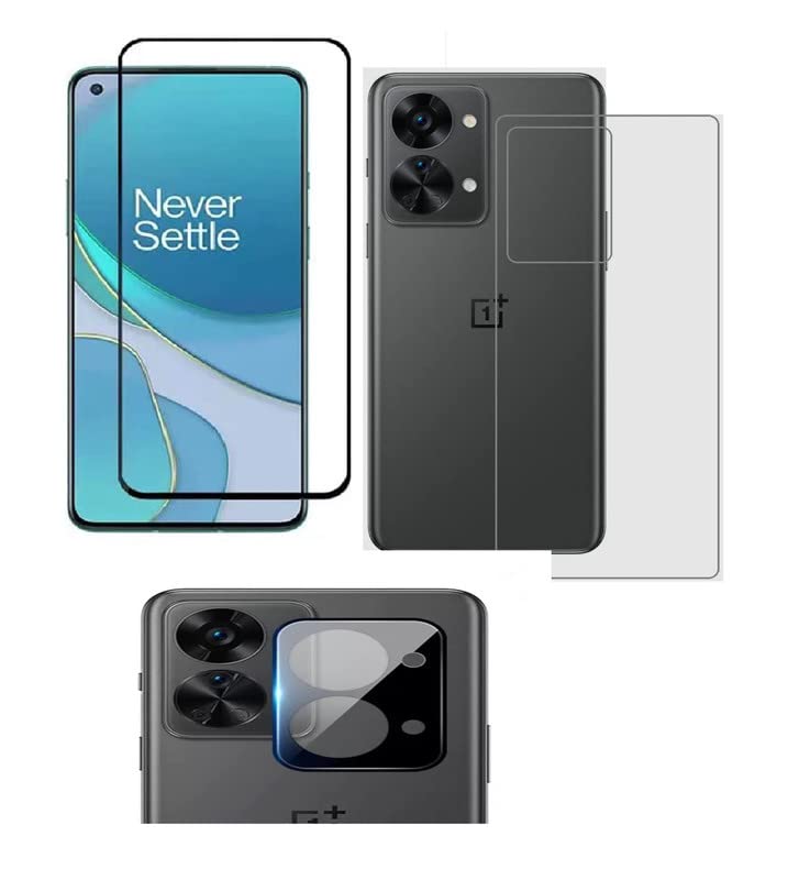 ZARALA For OnePlus Nord 2T 5G Edge To Edge Front and Ultra Thin Flexible Back Screen Guard With Camera Lens Protector,Front & Back Tempered with Camera Glass 3in1 (B0BMQLFD1H) Amazon Price History, Amazon Price Tracker