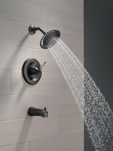 Delta Windemere 14 Series Bathtub and Shower Faucet Set, Oil Rubbed Bronze Shower Head and Handle Set, Valve Trim Kit, Oil Rubbed Bronze BT14496-OB (Valve Not Included) - image 2