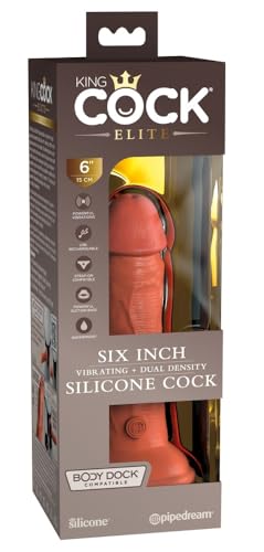 King Cock Elite 6 DD Vibrating Cock Tan Chair Taille Unique