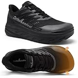 Men's Orthopedic Diabetic Wide Slip On Walking Shoes: Stylish Arch Support Plantar Fasciitis Orthotics Foot Pain Relief Sneakers, Breathable Outdoor Leisure Standing Tennis Shoes Black Size 11