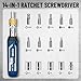 NIEFARG Ratcheting Screwdriver Set, 12-In-1multi Bit Screwdriver, Multi Screwdriver Tool All In One with Screwdriver Set Magnetic with Sockets & Bits for Home, Auto, Diy Repair
