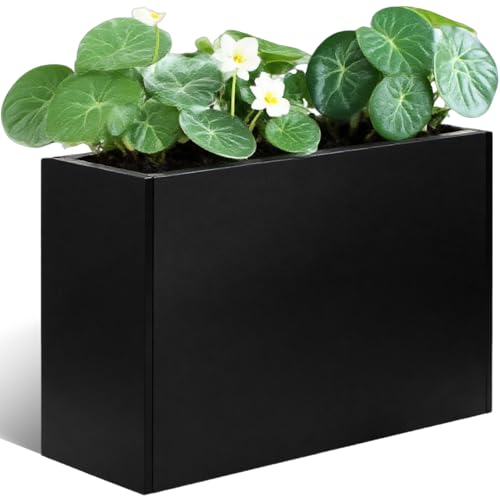 Talustool Adjustable Metal Planter Box 38” x 12” x 30”, Steel Garden Box with Smart Drainage, Heavy-Duty Plant Container Powder-Coated Steel - Perfect for Garden, Patio & Balcony Decor