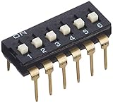Delock DIP - Interruptor deslizante (6 dígitos, 2,54 mm, 10 unidades), color negro