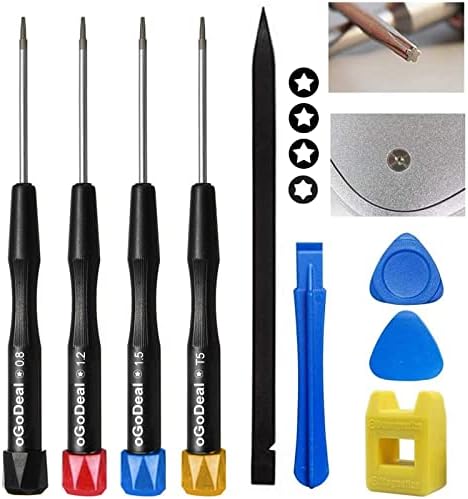 oGoDeal Precision Pentalobe Screwdriver Set P2 P5 P6 5-Point 5-Star 0.8, 1.2 and 1.5 mm 3 Pcs Pentalobe Screwdriver Bits or Ts1 Ts4 Ts5 for Apple iPhone MacBook Pro