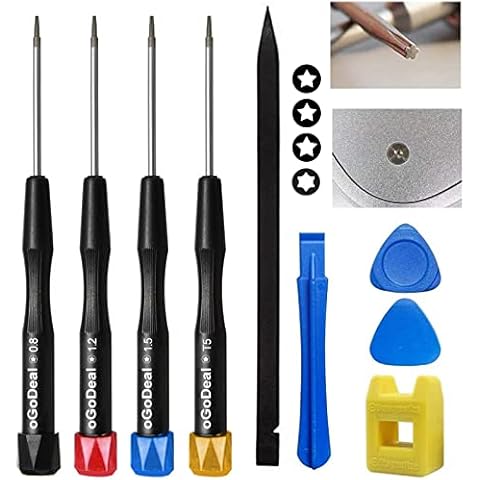 oGoDeal P2 P5 P6 Pentalobe Screwdriver, 5 Pointed Star, 0.8mm, 1.2mm and 1.5mm, T5 Trox, Screwdriver for Apple, iPhone, Macbook Pro & Air and Retina and Repair Tool Cover