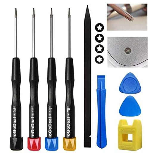Precision Pentalobe Screwdriver Set P2 P5 P6 5-Point 5-Star 0.8 mm, 1.2 mm & 1.5 mm 3Pcs Pentalobe Screwdriver Bits Or Ts1 Ts4 Ts5 for Apple iPhone MacBook Pro, Air Retina Pentalobe Screwdriver