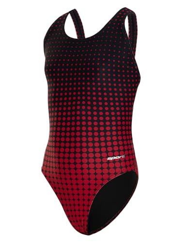 Image of Sporti Wide Strap Athletic One Piece Swimsuit for Women - Graphic Design Pattern - Swim Team Bathing Swimsuit for Competiton