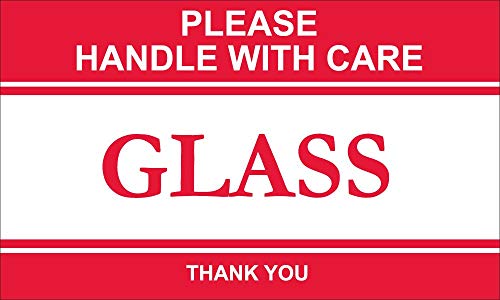 Étiquette de remerciement en verre autocollant de signalisation pour emballage fragile