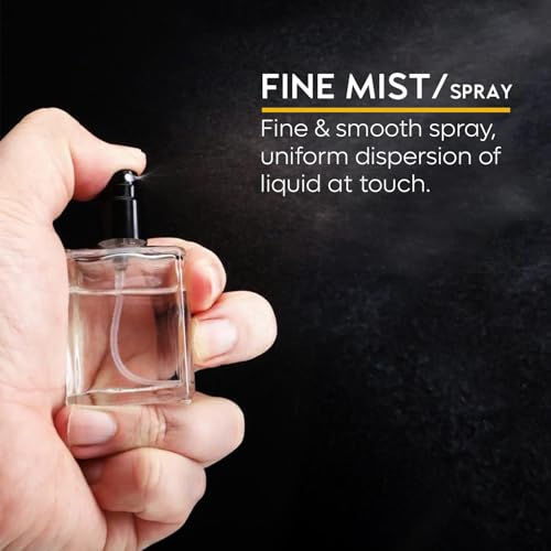 Image of nsb herbals Refillable Perfume Clear Square Glass Bottles With Spray Pump For Perfume Essential Oils Aromatic Water Blend 10 ml