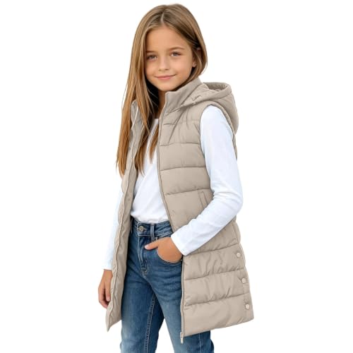 TERGHTP Boys Girls Puffer Vest Hooded Sleeveless Quilted Outerwear Jacket - image 5