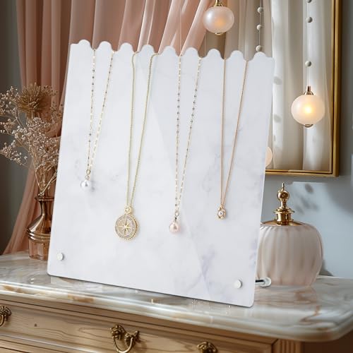 Présentoir acrylique réglable avec crochets pour rangement bijoux