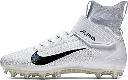 Nike Alpha Menace Elite 2 White-Black AO3374-101 Men's Football Cleats 13 US
