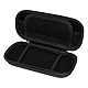 Asixxsix 3000 Trage Tasche, Hard Game Console Schutzhülle mit Armband, 5 Spiel Patronen Schlitze, Reise Taschen Beutel und Netz Tasche, Wasserfeste PU-Eva (Black)