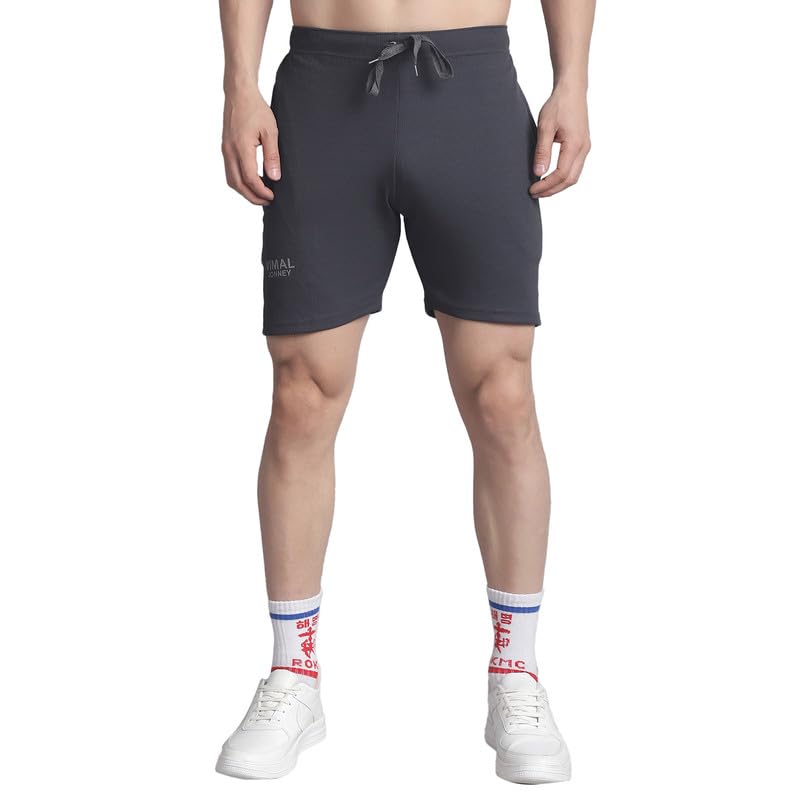 Solid Regular Fit Polyster Shortst for Men-B5482-image-2