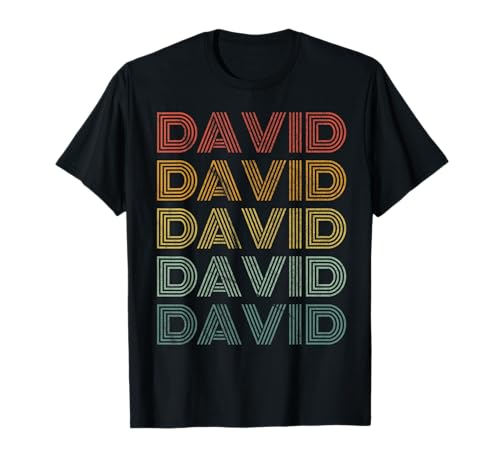David Nombre Personal Nombre Divertido Retro David Camiseta