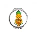 Orange Brazil Cartoon Hand Compact Mirror Round Portable Pocket Glass