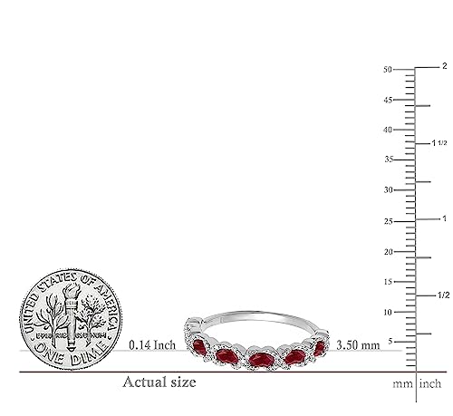 Dazzlingrock Collection 4x2.5mm Each Marquise Gemstone & Round White Diamond Halo Swirl Wedding Band for Her in Solid Gold4