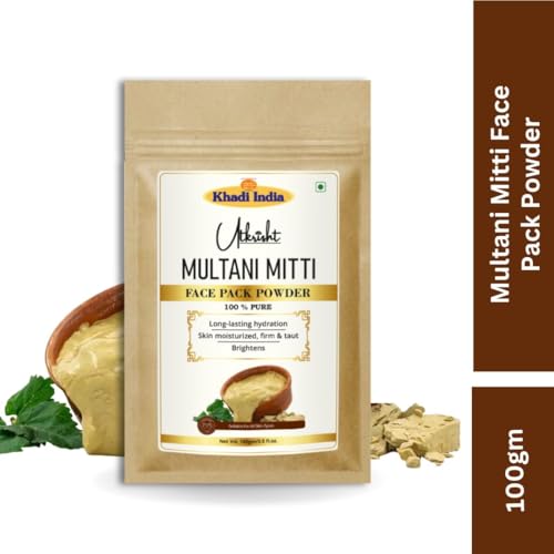 Image of Khadi Multani Mitti Face Pack Powder 100g | For Breakouts, Blackheads & Glowing Skin | With Natural Clay for Deep Cleansing & Oil Control | Removes Impurities | Face Pack for Men & Women