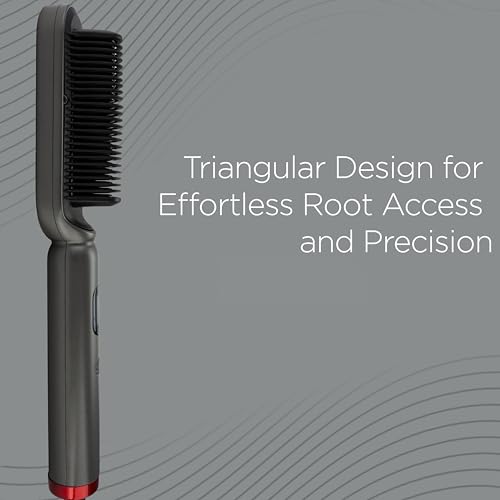 CHI Lava TriLume Heated Brush, Triangle-Shaped Comb for Natural Waves & Volume, Easy & Gentle Root Access, Reduces Frizz & Increases Shine by CHI - Image 4