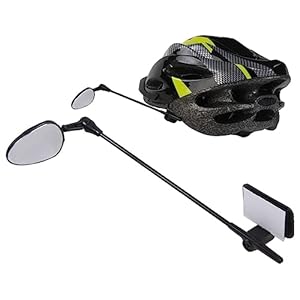 DISPRA Cascos retrovisores | Ciclismo de visión trasera – Espejos ajustables, accesorios de ciclismo, espejos retrovisores para motocicleta de carretera de montaña
