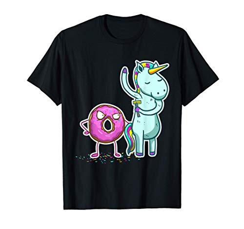 Donut Unicorn Spinkles Funny Doughnut Gift Maglietta