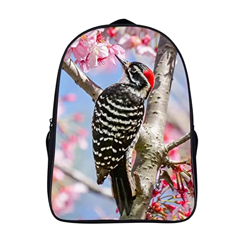 Sac à dos de mode pour voyage et sports en plein air motif Woodpecker 3D Cool