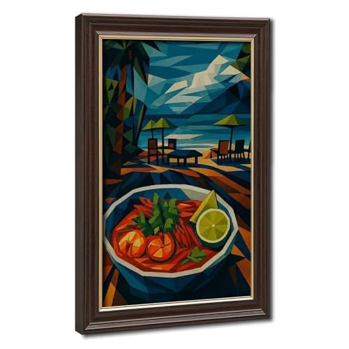 Poster style cubiste thaïlandais grande toile de décoration murale