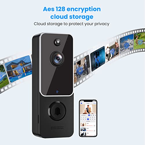 Aiwit Doorbell Camera Wireless, Smart Video Doorbell With Ai Smart Human Detection, Wider-Angle Lens, Rechargeable Battery, 2.4G Wifi, Two-Way Audio, Night Vision, Cloud Storage, Easy Installation #TOP5