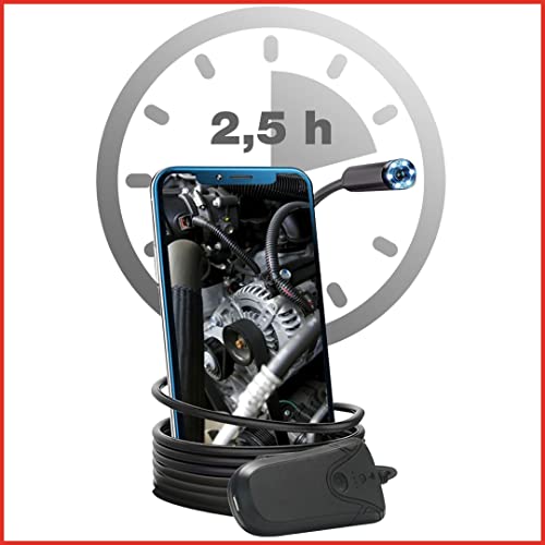 KS Tools KS 551 Tools 550.756 Wi-Fi-Videoskop-Satz mit Ø 5,5 mm 0° HD Frontkamera-Sonde, 5-tlg