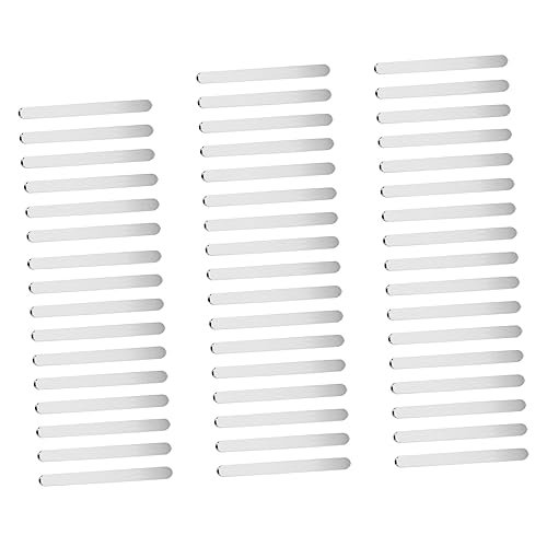 Zerodeko Lot De 50 Bâtonnets De Glace En Acrylique Blanc Pour Bricolage Garçon Et Filles, Réutilisables, Adaptés Desserts Faits Maison, Bâtons à Gâteau Résistants Et Écologiques