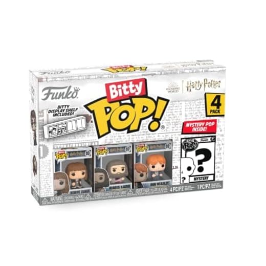 Funko Bitty Pop! Harry Potter - Hermione Granger™, Rubeus Hagrid™, Ron Weasley™ Y una Minifigura Misteriosa Sorpresa - 0.9 Inch (2.2 Cm) Coleccionable- Repisa Apilable Incluida - Movies Fans