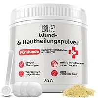Wund- & Hautpuder für Hunde | Blutstillend & Heilungsfördernd | Tierärztlich getestet | Erste-Hilfe Wundpuder | Antibakteriell | DogsLife