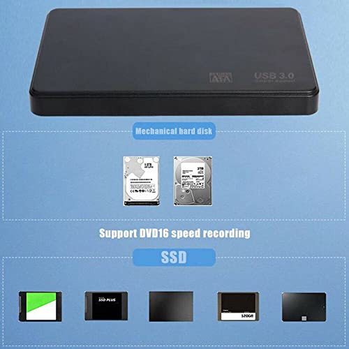 Caja externa USB 3.0 para disco duro slim SATA miniatura 3