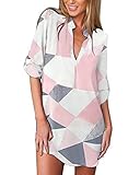 ❤️Die lange Bluse mit langarm kann die Hüften perfekt bedeckt werden, damit sehen Sie immer schlank. Dass Shirt Damen uebergroesse sieht modisch und elegant aus und passt sehr gut zu Ihre Rock Hose, Jeans, Rock, Shorts, High Heels, hohen Stiefeln und Leggings.