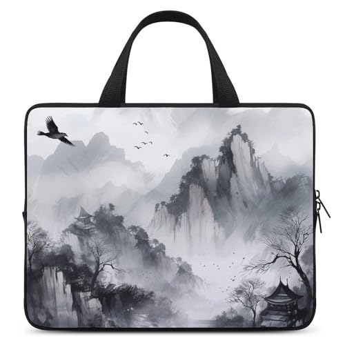 Bolsa para laptop unisex 15 pulgadas con diseño tinta abstracta miniatura 1