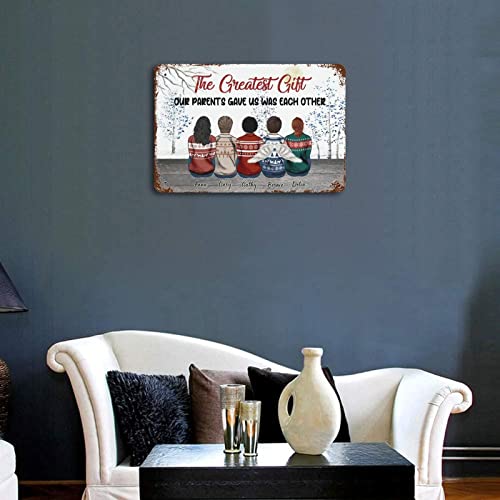 Plaque de Noël personnalisée en aluminium déco vintage pour homme man cave bar et pub