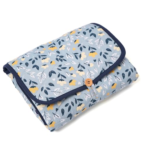 Image of Tidy Sleep Portable Diaper Changing Mat /Pad for Newborns & Infants Baby 0-24 Months Light Weight, Portable, Water Proof (Green Flower)