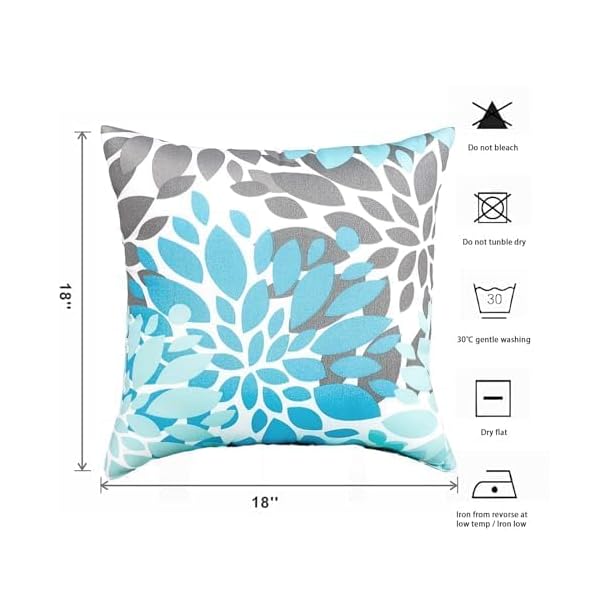 Outdoor throw pillows decorative pillows with insert included set of 2 outdoor pillows for patio furniture 18×18 inch  urban country home decor