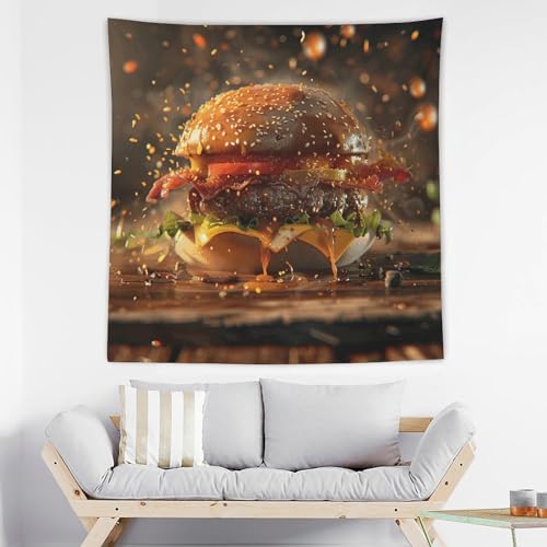 Tapisserie murale hamburger esthétique BTCOWZRV pour décoration de chambre ado