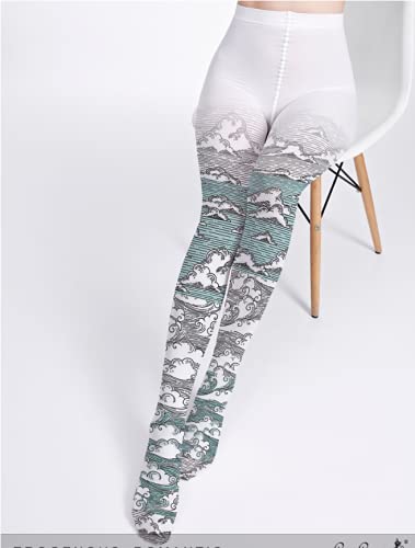 Image of Sahabowi Women Tights, Opaque High Waist Pantyhose, Vintage Control Top Stockings