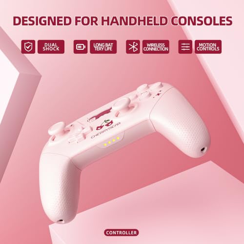 Image of YKASEK Wireless Switch Pro Controller with Carrying Storage Case, Gamepad Remote for Switch Support NFC /Dual Vibration /Screenshot /Wake-up Function, Compatible with Switch /Switch Lite /OLED /PC, Pink
