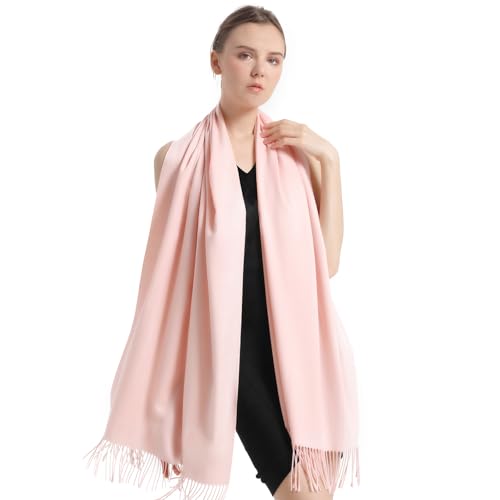 vimate Pashmina Tücher und Wickel, Damen Pink Soft Brautjungfer Schal Kaschmir Pashmina Schals für alle Jahreszeiten (DE-Baby Pink)
