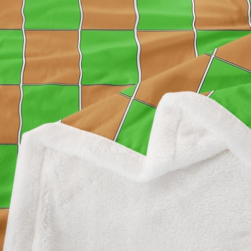 Image of Erosebridal Gaming Checkered Fuzzy Plush Throw Gamer Plaid Fleece Blanket Checkerboard Games Sherpa Blanket for Kids Boys Girls,Geometric Grids Decor for Bed Couch Twin 60 inchx80 inch