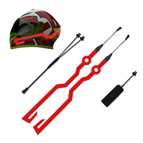 Motorhelmen Licht - Led Helmen Lichtstrip, Waterdichte Rijden EL Light Strips | Schokbestendige Helmen Licht Decoratie Kit, Stevige Zelfklevende Led Helmen Lichtstrip Voor Papa, Vriendje, Verjaardag,
