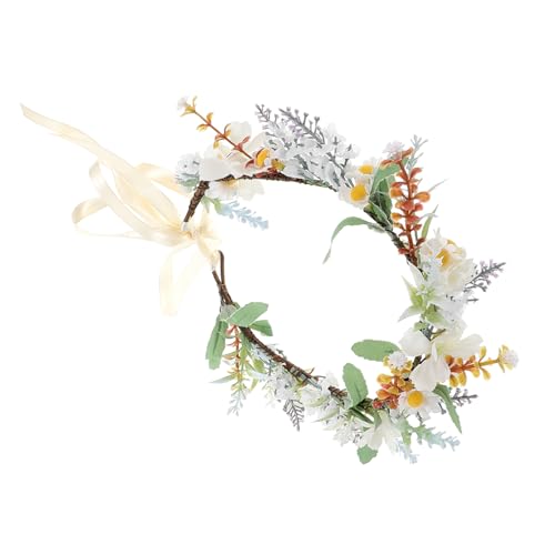 Couronne de fleurs bohème pour mariage et festival bandeau ajustable