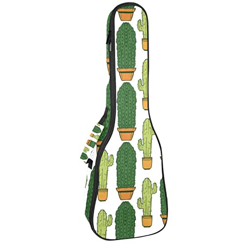 Sac pour ukulélé ténor rembourré - Housse étanche concert soprano 53cm 60cm cactus vert